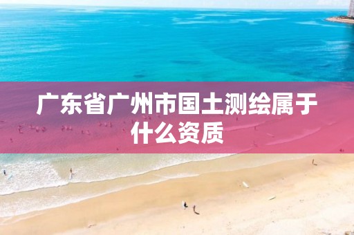 广东省广州市国土测绘属于什么资质