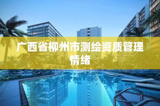 广西省柳州市测绘资质管理情绪