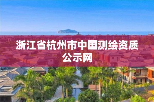 浙江省杭州市中国测绘资质公示网