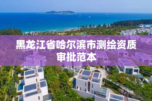 黑龙江省哈尔滨市测绘资质审批范本