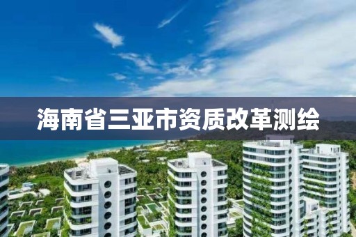 海南省三亚市资质改革测绘