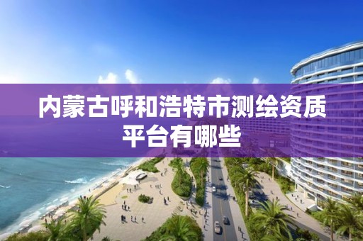 内蒙古呼和浩特市测绘资质平台有哪些