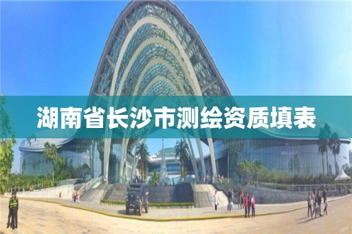 湖南省长沙市测绘资质填表