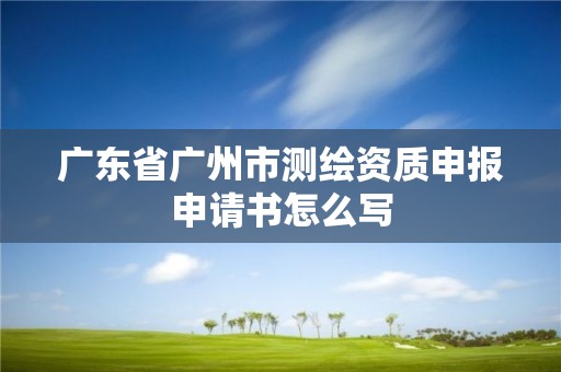 广东省广州市测绘资质申报申请书怎么写