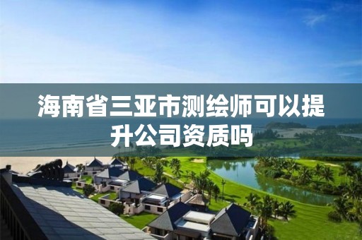 海南省三亚市测绘师可以提升公司资质吗