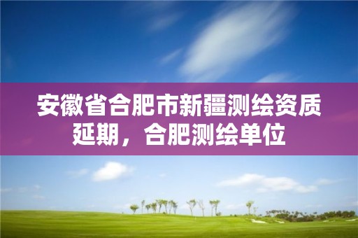 安徽省合肥市新疆测绘资质延期，合肥测绘单位