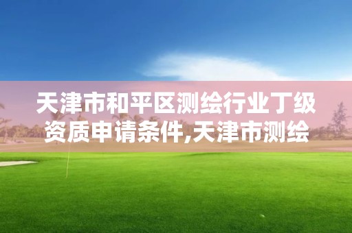 天津市和平区测绘行业丁级资质申请条件,天津市测绘院待遇怎么样