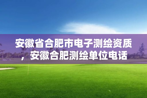 安徽省合肥市电子测绘资质，安徽合肥测绘单位电话