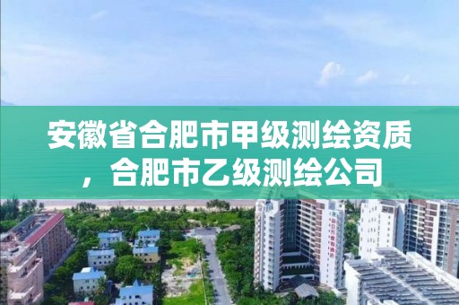 安徽省合肥市甲级，合肥市乙级测绘公司