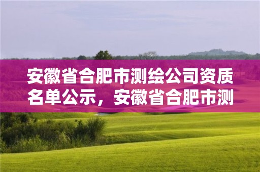 安徽省合肥市测绘公司资质名单公示，安徽省合肥市测绘公司资质名单公示表