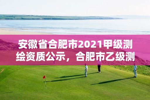 安徽省合肥市2021甲级测绘资质公示，合肥市乙级测绘公司