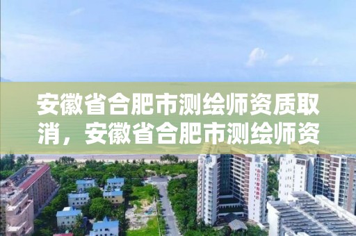 安徽省合肥市测绘师资质取消，安徽省合肥市测绘师资质取消了吗今年