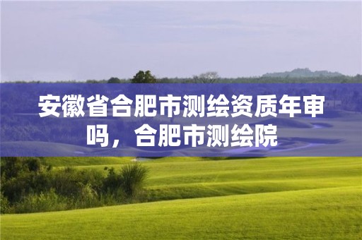 安徽省合肥市测绘资质年审吗，合肥市测绘院