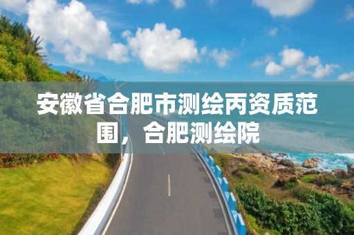 安徽省合肥市测绘丙资质范围，合肥测绘院