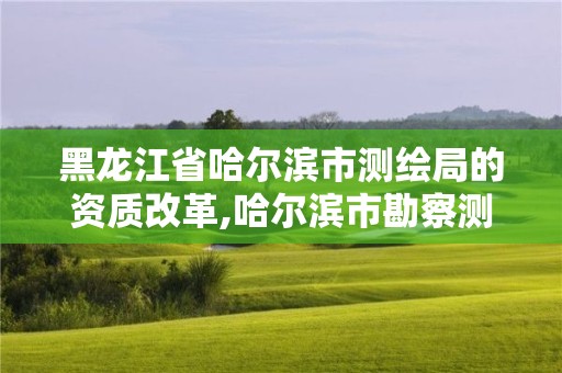 黑龙江省哈尔滨市测绘局的资质改革,哈尔滨市勘察测绘研究院改制。