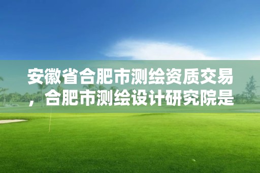 安徽省合肥市测绘资质交易，合肥市测绘设计研究院是国企吗