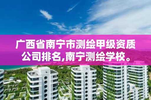 广西省南宁市测绘甲级资质公司排名,南宁测绘学校。