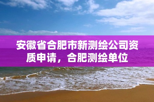 安徽省合肥市新测绘公司资质申请，合肥测绘单位