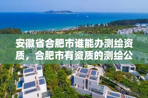 安徽省合肥市谁能办测绘资质，合肥市有资质的测绘公司