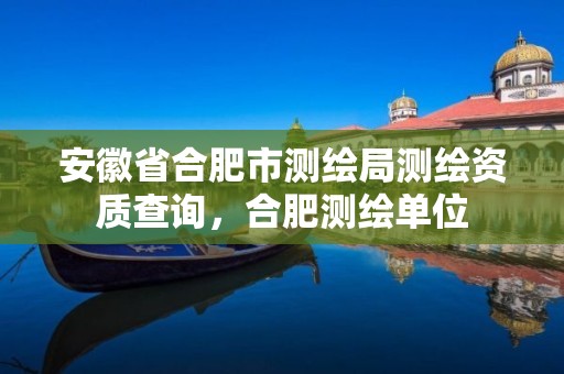 安徽省合肥市测绘局测绘资质查询，合肥测绘单位