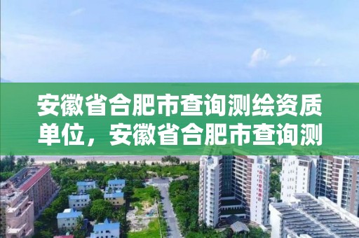 安徽省合肥市查询测绘资质单位，安徽省合肥市查询测绘资质单位有哪些