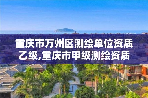 重庆市万州区测绘单位资质乙级,重庆市甲级测绘资质单位