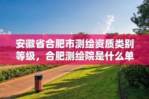 安徽省合肥市测绘资质类别等级，合肥测绘院是什么单位