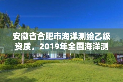 安徽省合肥市海洋测绘乙级资质，2019年全国海洋测绘甲级资质单位