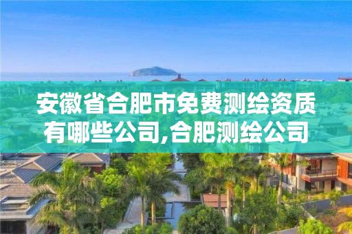 安徽省合肥市免费测绘资质有哪些公司,合肥测绘公司招聘。