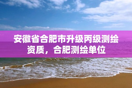 安徽省合肥市升级丙级测绘资质，合肥测绘单位