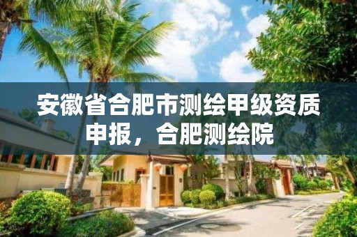 安徽省合肥市测绘甲级资质申报，合肥测绘院