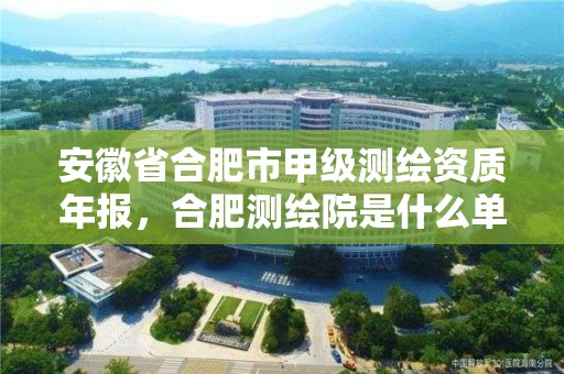 安徽省合肥市甲级测绘资质年报，合肥测绘院是什么单位