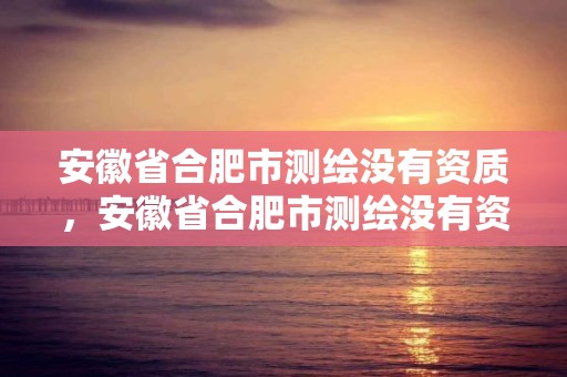 安徽省合肥市测绘没有资质，安徽省合肥市测绘没有资质的公司