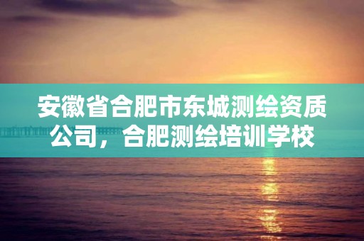 安徽省合肥市东城测绘资质公司，合肥测绘培训学校