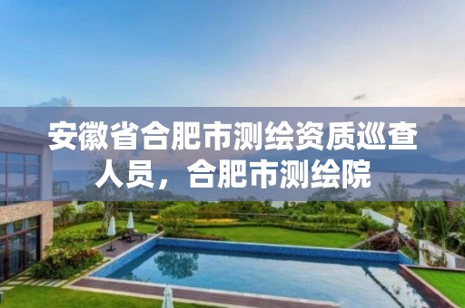 安徽省合肥市测绘资质巡查人员，合肥市测绘院