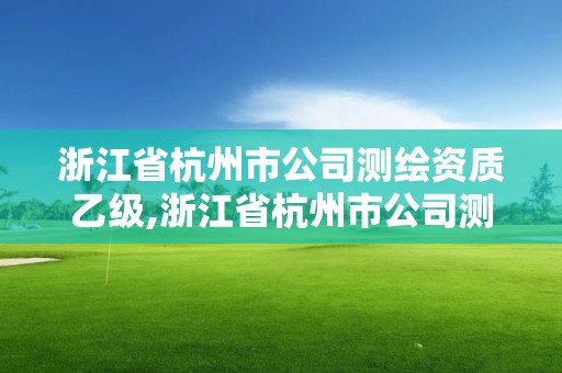 浙江省杭州市公司测绘资质乙级,浙江省杭州市公司测绘资质乙级有哪些