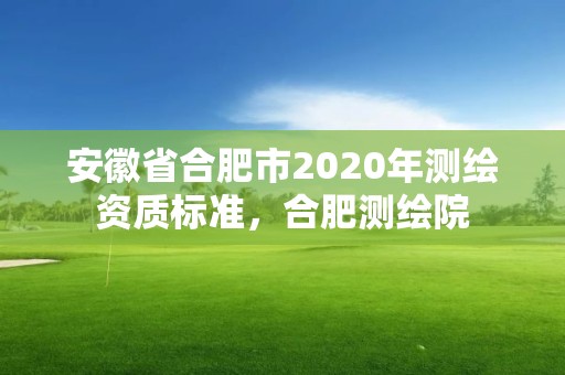 安徽省合肥市2020年测绘资质标准，合肥测绘院