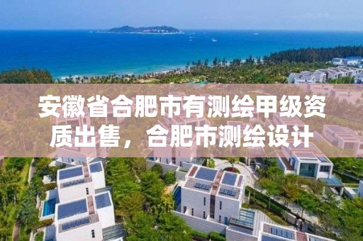 安徽省合肥市有测绘甲级资质出售，合肥市测绘设计