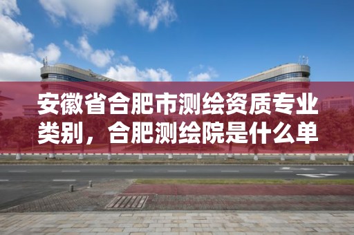 安徽省合肥市测绘资质专业类别，合肥测绘院是什么单位