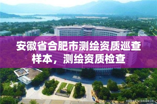 安徽省合肥市测绘资质巡查样本，测绘资质检查