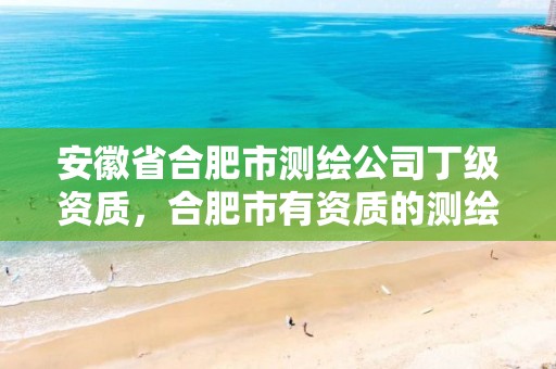 安徽省合肥市测绘公司丁级资质，合肥市有资质的测绘公司