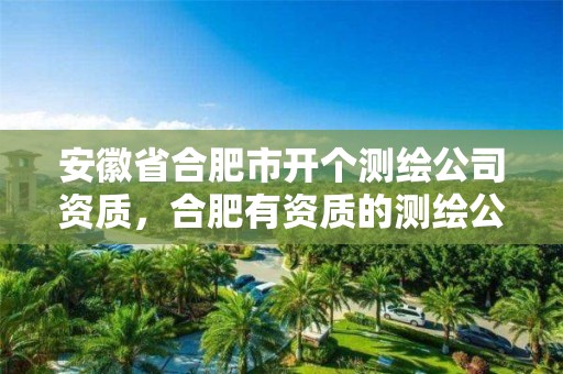 安徽省合肥市开个测绘公司资质，合肥有资质的测绘公司