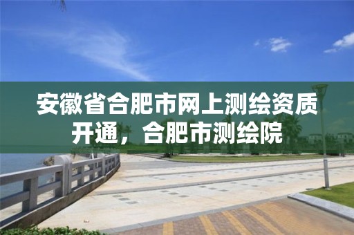 安徽省合肥市网上测绘资质开通，合肥市测绘院