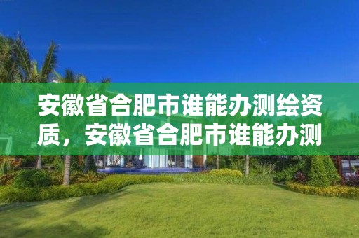 安徽省合肥市谁能办测绘资质，安徽省合肥市谁能办测绘资质证