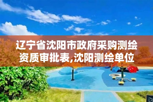 辽宁省沈阳市政府采购测绘资质审批表,沈阳测绘单位。