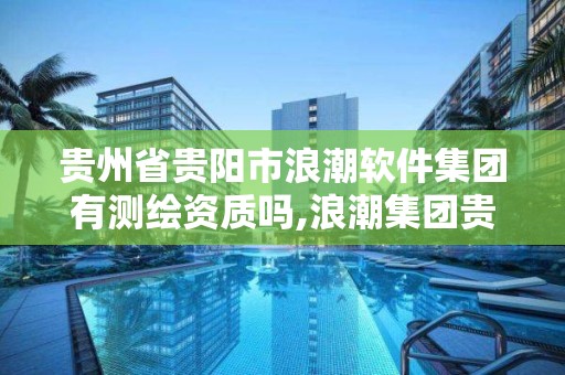 贵州省贵阳市浪潮软件集团有测绘资质吗,浪潮集团贵阳分公司。