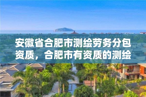 安徽省合肥市测绘劳务分包资质，合肥市有资质的测绘公司