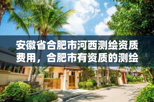 安徽省合肥市河西测绘资质费用，合肥市有资质的测绘公司