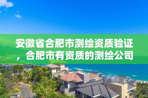 安徽省合肥市测绘资质验证，合肥市有资质的测绘公司