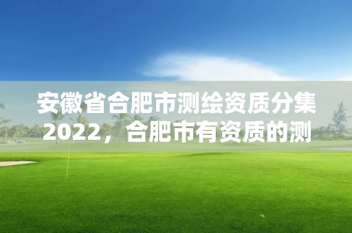 安徽省合肥市测绘资质分集2022，合肥市有资质的测绘公司